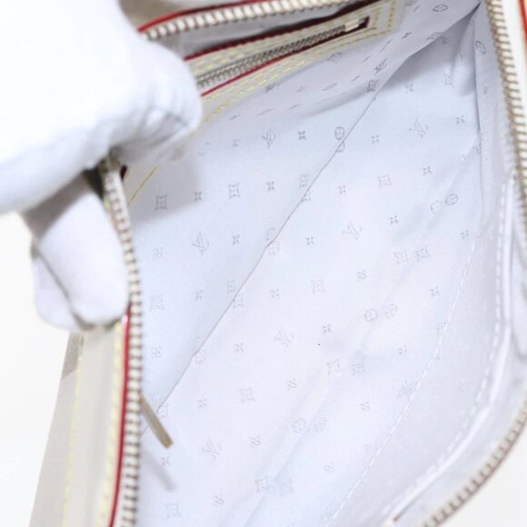 LOUIS VUITTON Suhari Lockit Clutch Bag Leather White M95629 LV Auth 94716A - Picture 12 of 15